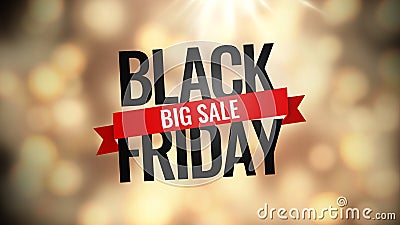 Black Friday Sale Cartoon Illustration