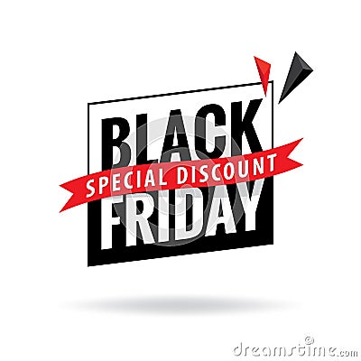 Black Friday Sale heading design for banner or poster. Sale and Vector Illustration