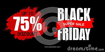 Black Friday sale inscription best design template. Black Friday banner vector Vector Illustration