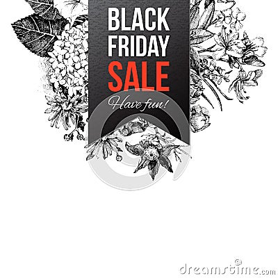 Black Friday sale label Vector Illustration