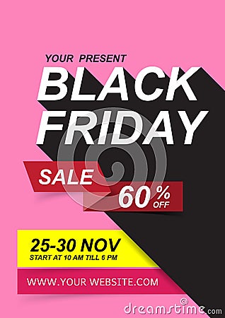 Black Friday sale posters . Vector Illustration