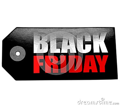 Black friday sale on price tag Stock Photo