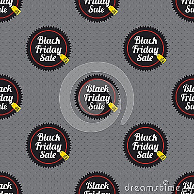 Black friday sale seamless Vector Illustration