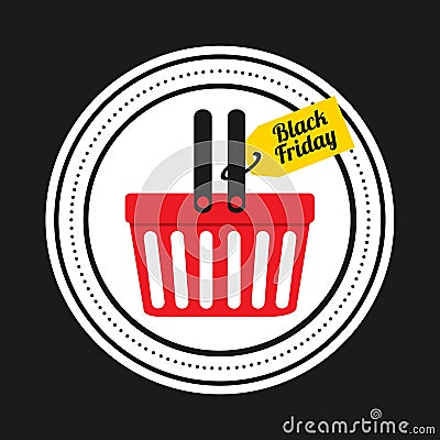 Black friday sale sign Vector Illustration