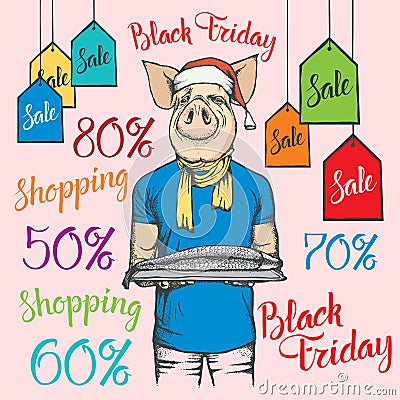 Black Friday Sale Vector Concept Vector Illustration