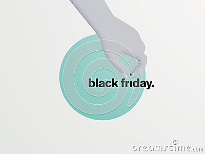 Black Friday sale vector website banner, original modern minimal design art style. Discounts, special offers promotion Cartoon Illustration