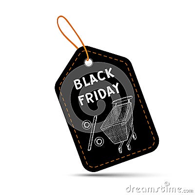 Black Friday sales tag Vector Illustration