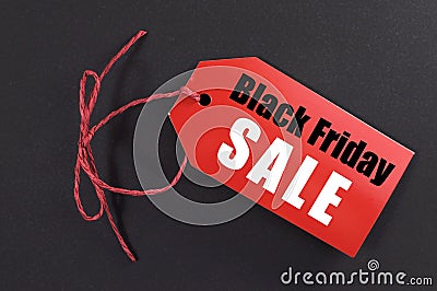 Black Friday shopping sale concept with red ticket Sale tag Stock Photo