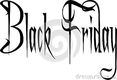 Black friday Sign Cartoon Illustration