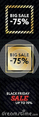 Black friday template banner and flyer Stock Photo
