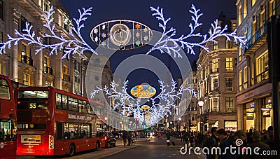 Black Friday weekend in London the first sale before Christmas. Regent street Editorial Stock Photo