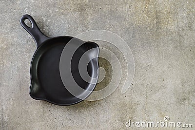 black frying pan for serving Stock Photo
