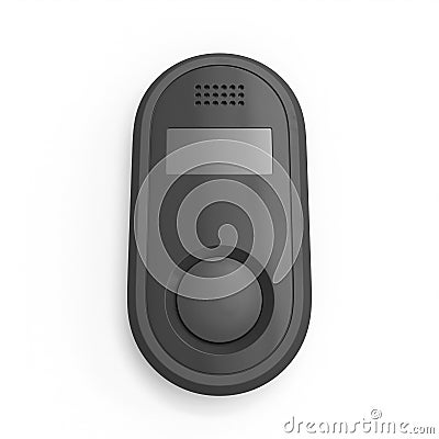 Blank gadget mockup. Device with one button template. Simple phone. Emergency button. 3d render Stock Photo
