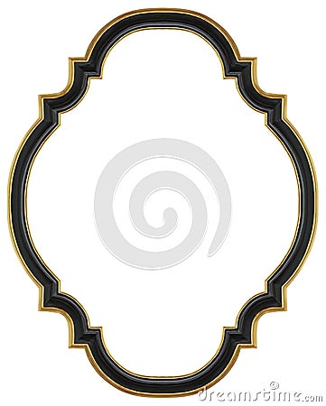 Black gilded frame Stock Photo