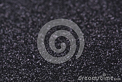 Black giltter bokeh abstract background Stock Photo