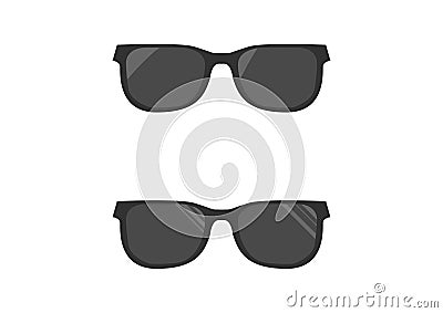 2 black glasses with different style Stock Photo