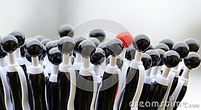 Black globule ballpoint pens Stock Photo