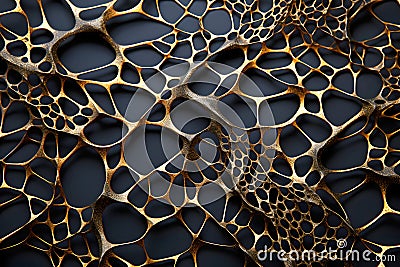 black and gold abstract background texture. volumetric color abstract geometric pattern composition Stock Photo