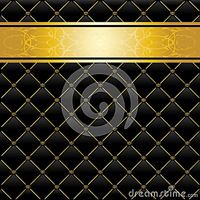 Black and gold background Vector Illustration