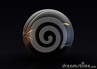 Black And Gold Basketball Concept Stock Photo