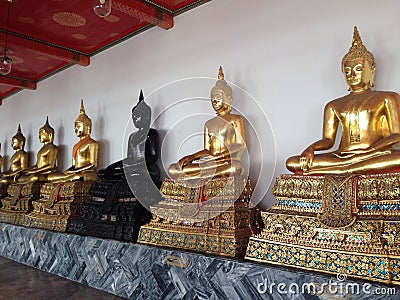 Black and gold Buddha Stock Photo