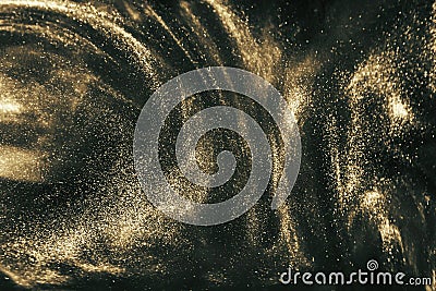 black and gold festive shimmering background Stock Photo