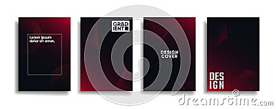 Black gradient color abstract line pattern background cover design. modern background design with dark color. black dark placard Vector Illustration