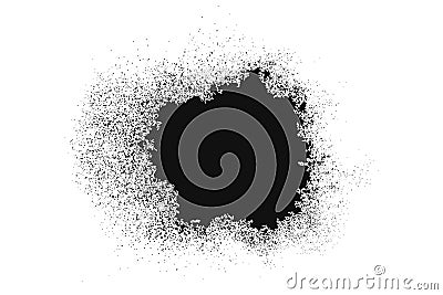 Black grainy texture isolated on white. Vector Illustration