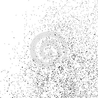 Black grainy texture isolated on white. Vector Illustration