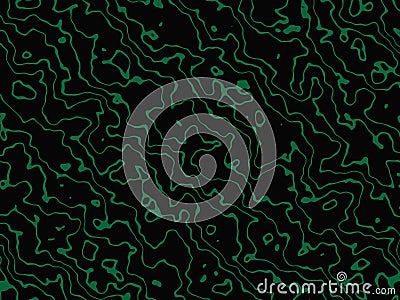 Black and Green, abstract biological drawing Stock Photo