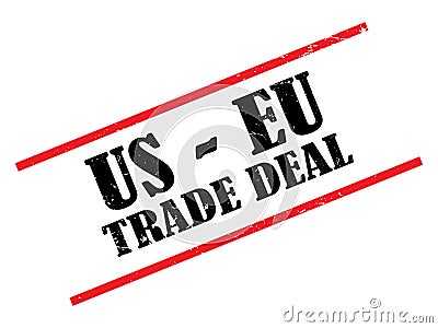 US EU trade deal graphic Stock Photo