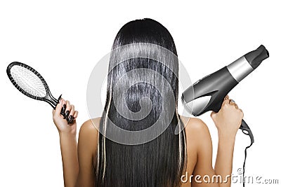 Black hair Stock Photo