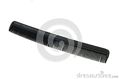 black hair comb isolated on white background Stock Photo