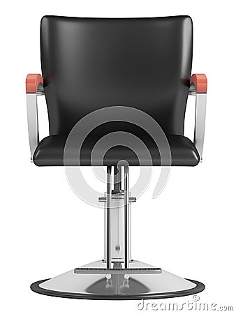 Black hairdressing salon chair Stock Photo