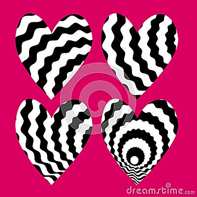 Black hand drawn heart. Design elements for Valentine's day, wedding, birthday, Mothers Day. Outline sihlouette. Love Vector Illustration