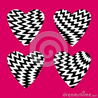 Black hand drawn heart. Design elements for Valentine's day, wedding, birthday, Mothers Day. Outline sihlouette. Love Vector Illustration