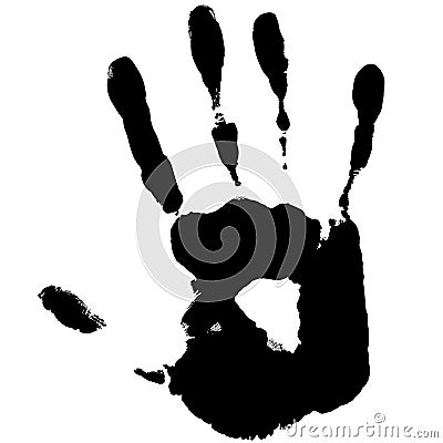 Black hand print Vector Illustration