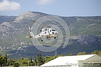 Black hawk helicopter rescue team Editorial Stock Photo