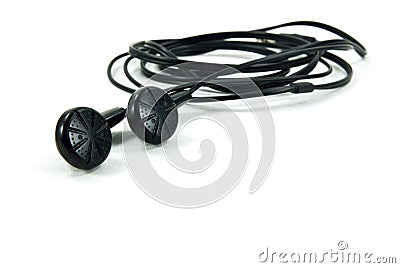 Black headphones Stock Photo