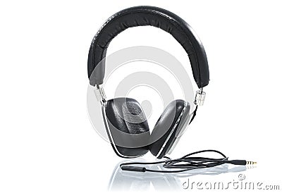 Black Headphones Stock Photo