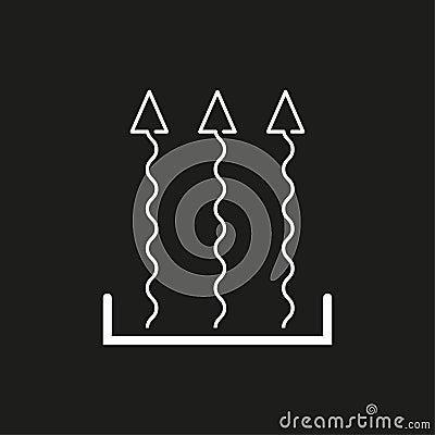 black heat icon arrows. Air flow. Vector illustration. Vector Illustration