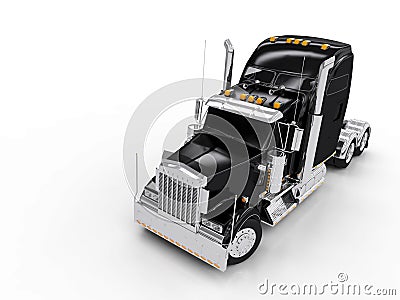 Black heavy truck Stock Photo