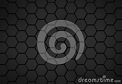 Black hexagon pattern - honeycomb concept Stock Photo