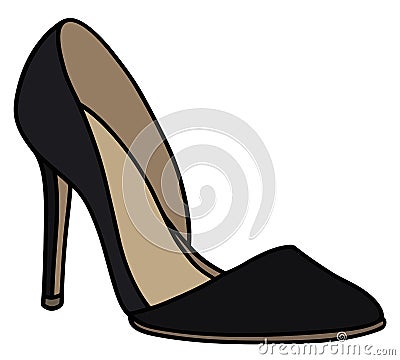 Black high heel shoe Vector Illustration