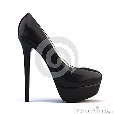 Black high heel shoes Stock Photo