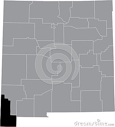 Location map of the Hidalgo County of New Mexico, USA Vector Illustration