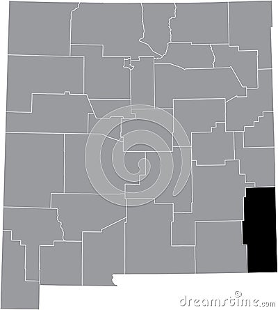 Location map of the Lea County of New Mexico, USA Vector Illustration