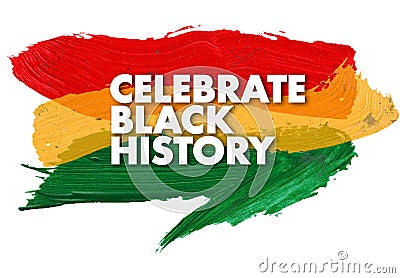 Black History Month Celebration Flag Art Pride Stock Photo