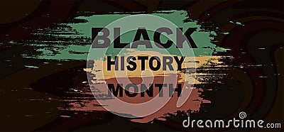 Black History Month Commemorative celebration event. abstract Background with Brush Strokes. Equality, Banner Stock Photo