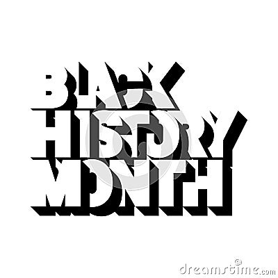 Black History Month Logo Vector Illustration